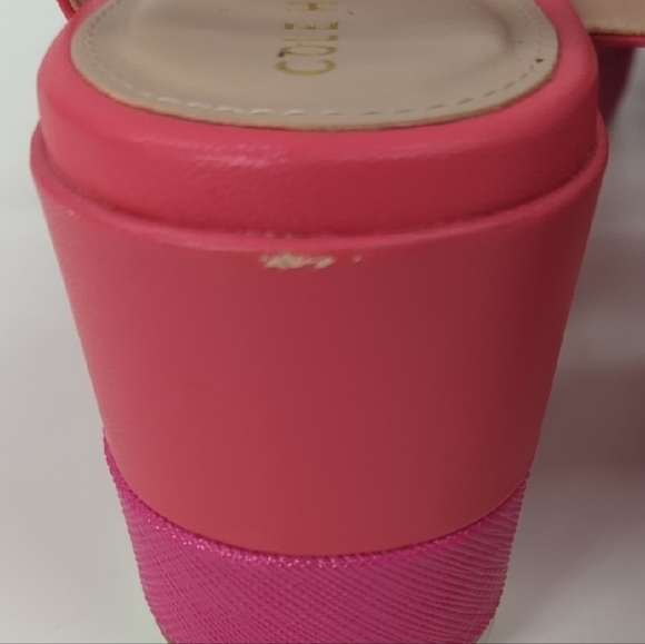 New Cole Haan Womens GA Addison Flatform Wedge Pink Platform Sandals Size 9 - Picture 8 of 13